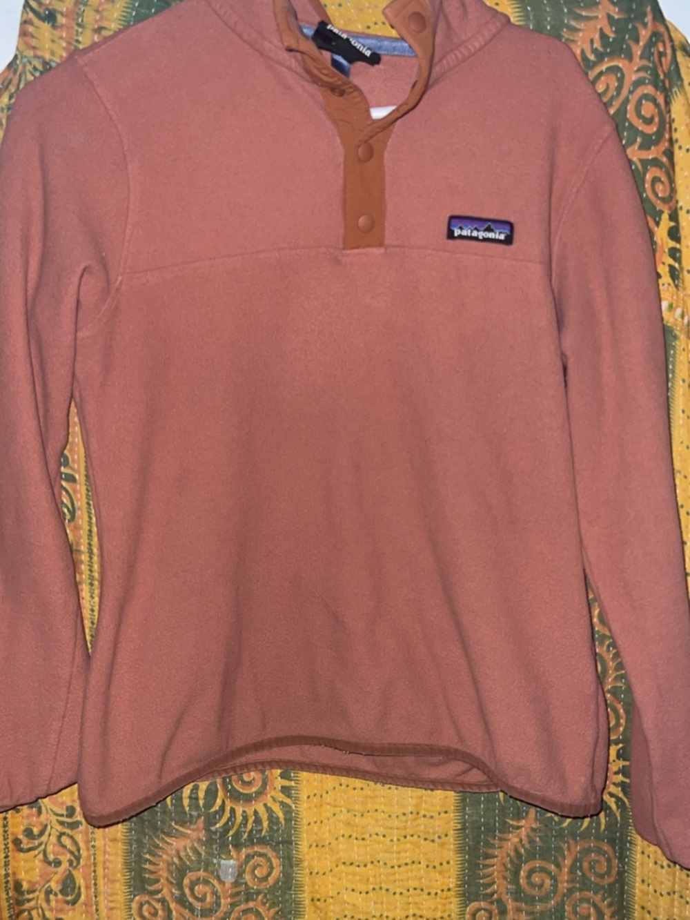Patagonia Fleece Snap Pullover - Salmon colored